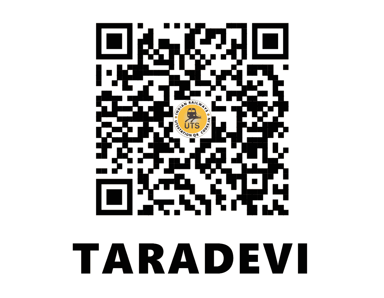 UTS QR Code for TARADEVI - TVI - NR (HIMACHAL PRADESH)